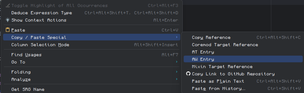 Copy/Paste special with MCDev