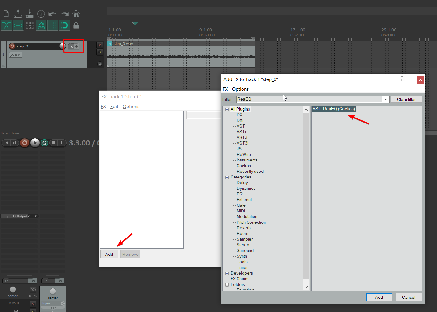 Adding an EQ filter