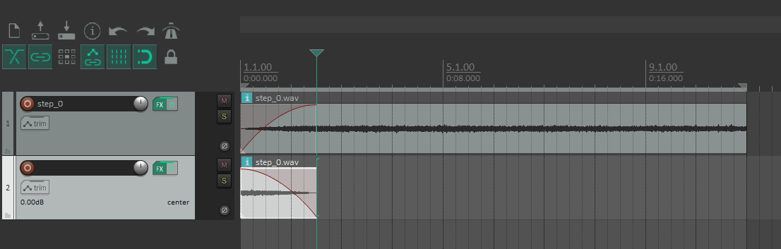 Looping with fading audio tracks